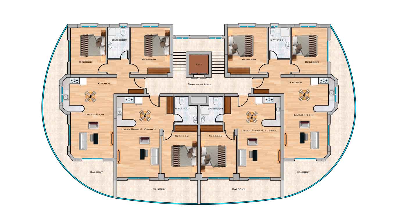План этажа блока Park Residence